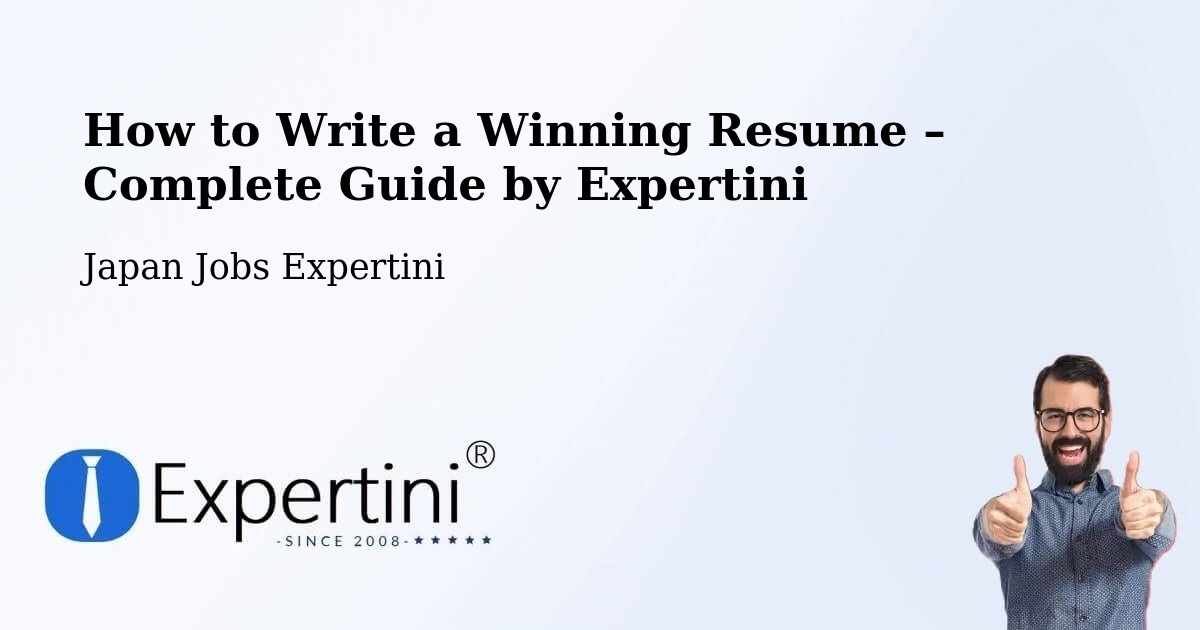 Resume Writing Guide for Job Seekers – Oyabe Shi - Oyabe Shi, Japan Jobs Expertini